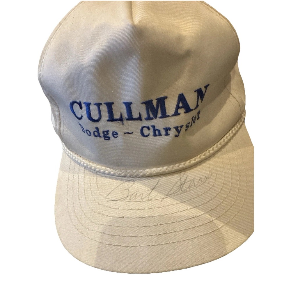 Cullman Chrysler Dodge Trucker Hat Cap SnapBack BART STARR AUTOGRAPH Vintage‎